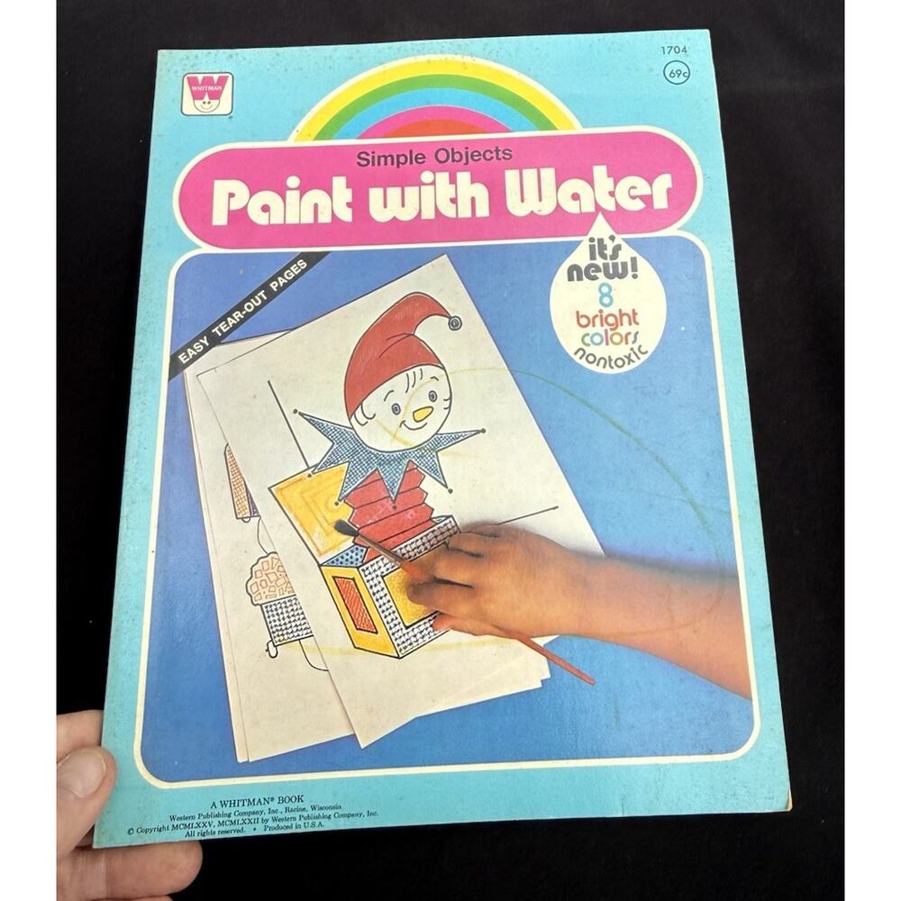 New Vintage 1974 Paint With Water Pictures Western Publishing Co Nice!